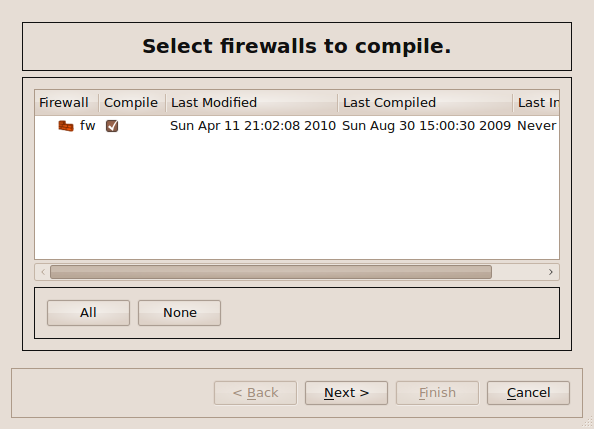 Select your firewall