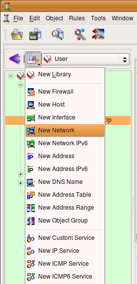 Creating a New Network Object