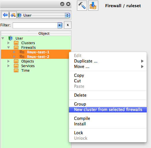 Creating a New Cluster Object from Selected Member Firewalls