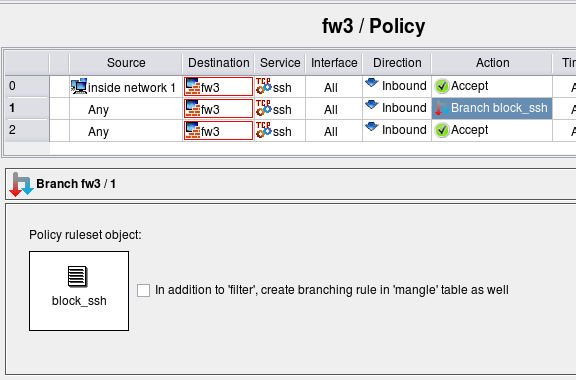 Setting the "Chain" Action