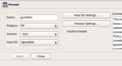 Switching the Firewall to the PF Platform