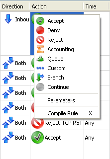 Modifying the Action of a Policy Rule