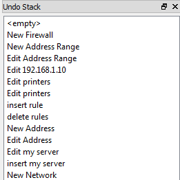 Undo Stack