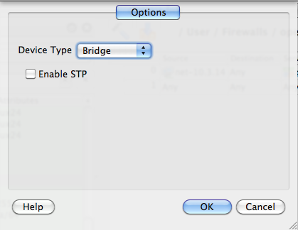 Configuring Bridge Interface Type