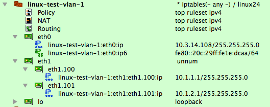 Two VLAN Interfaces with IP Addresses