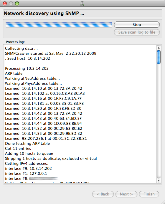 The SNMP Crawler Status