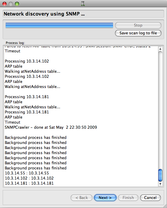 The SNMP Crawler Status (More)