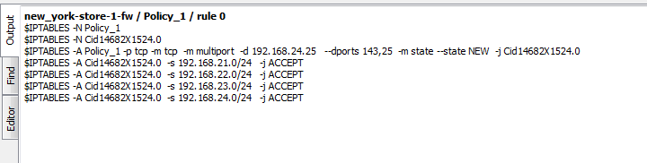 Compile Output of a Rule That Uses Dynamic Group