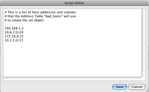 Editing the Address Table File